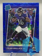 2021 Panini Donruss Optic Prizm Blue Scope Rated Rookie Tylan Wallace #226
